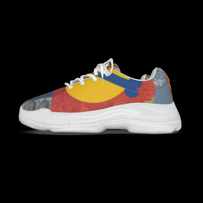 All-Over Print Mans Thick Bottom Sports Shoes
