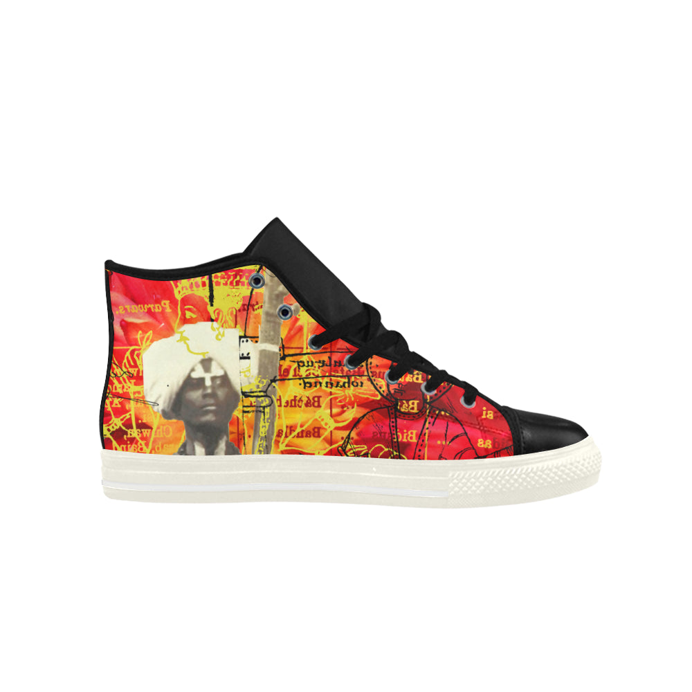 THE SITAR PLAYER High Top Action Leather Womens Shoes