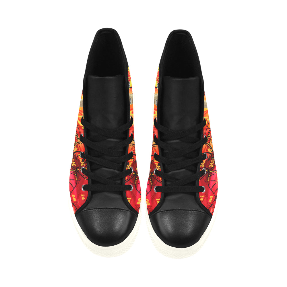 THE SITAR PLAYER High Top Action Leather Womens Shoes