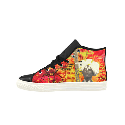 THE SITAR PLAYER High Top Action Leather Womens Shoes