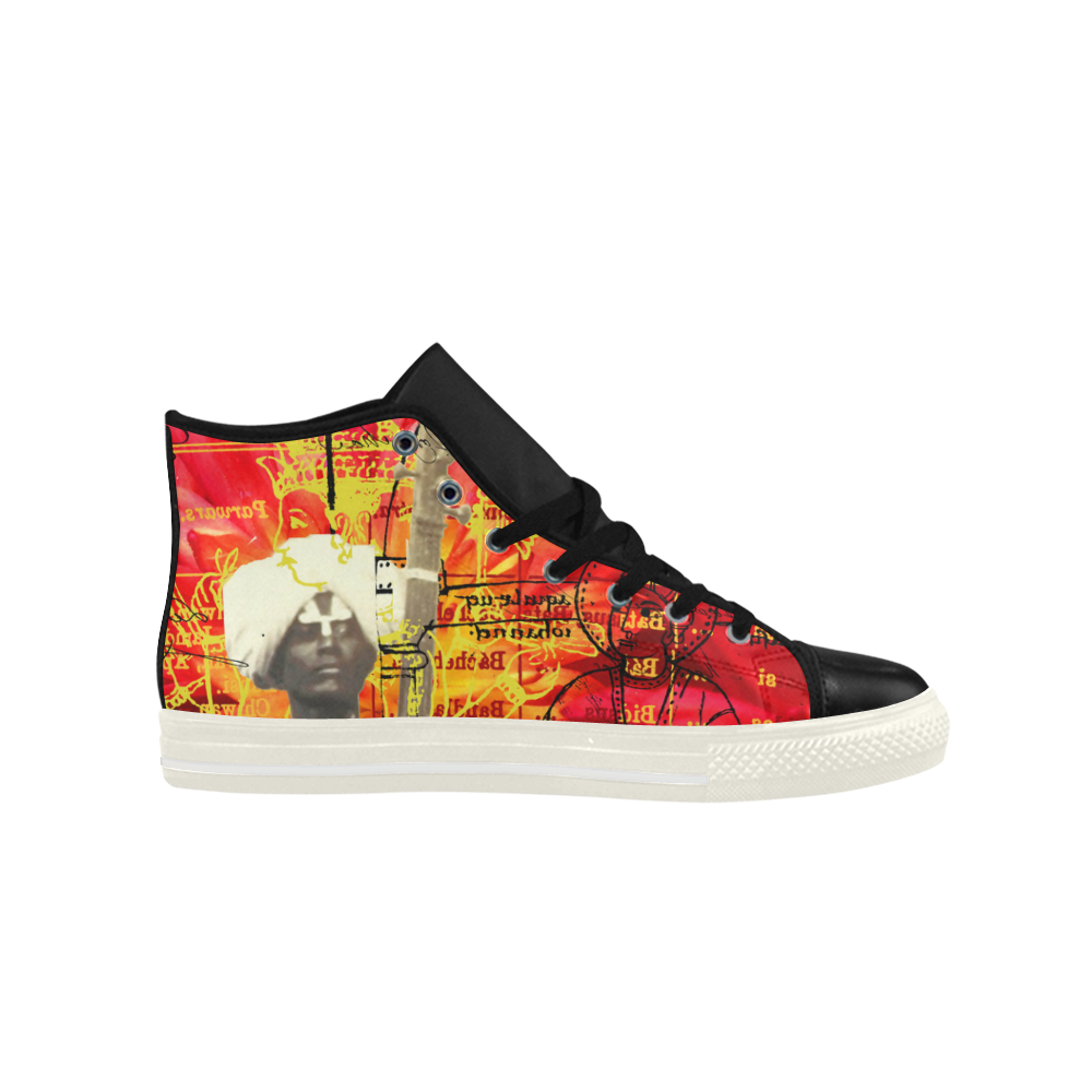 THE SITAR PLAYER High Top Action Leather Mens Shoes