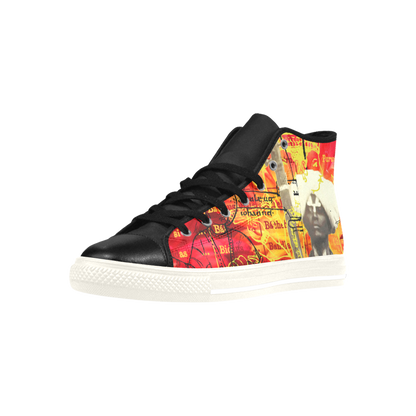 THE SITAR PLAYER High Top Action Leather Mens Shoes