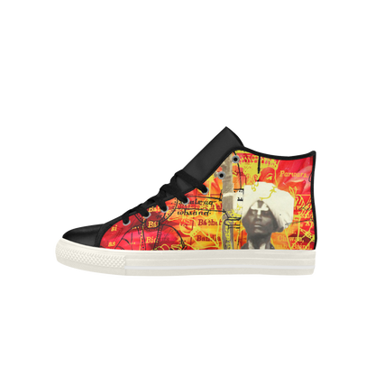 THE SITAR PLAYER High Top Action Leather Mens Shoes