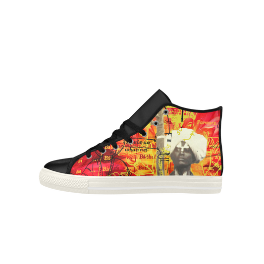 THE SITAR PLAYER High Top Action Leather Mens Shoes