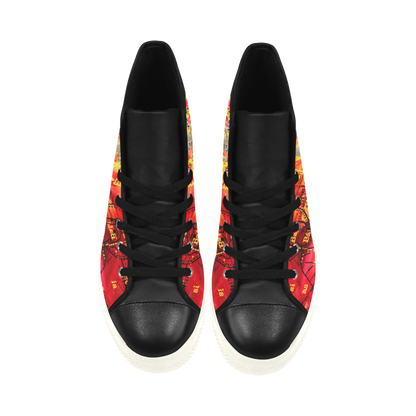 THE SITAR PLAYER High Top Action Leather Mens Shoes