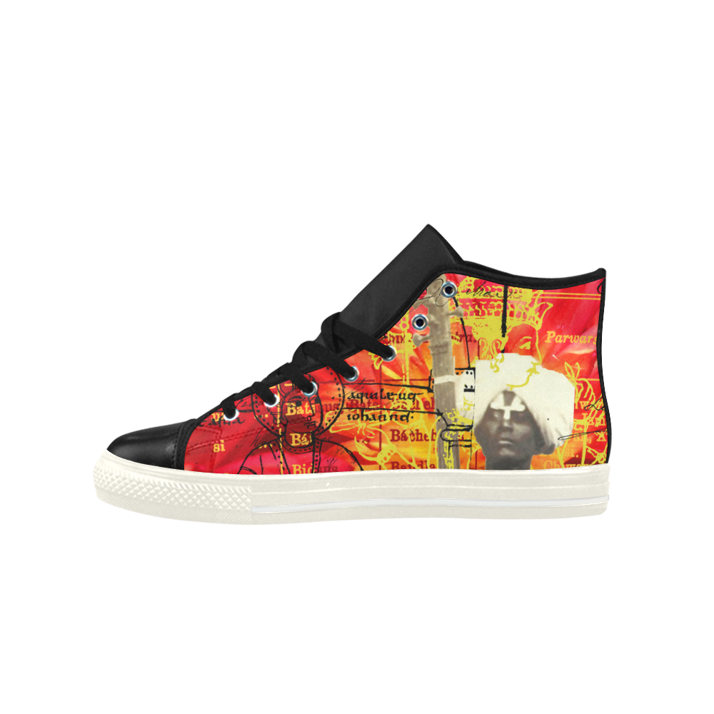 THE SITAR PLAYER High Top Action Leather Mens Shoes