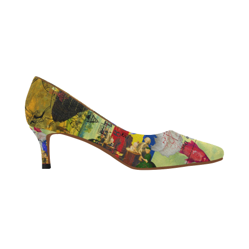 THE WHITE FEATHER HEADDRESS Womens Pointed Toe Low Heel Pumps