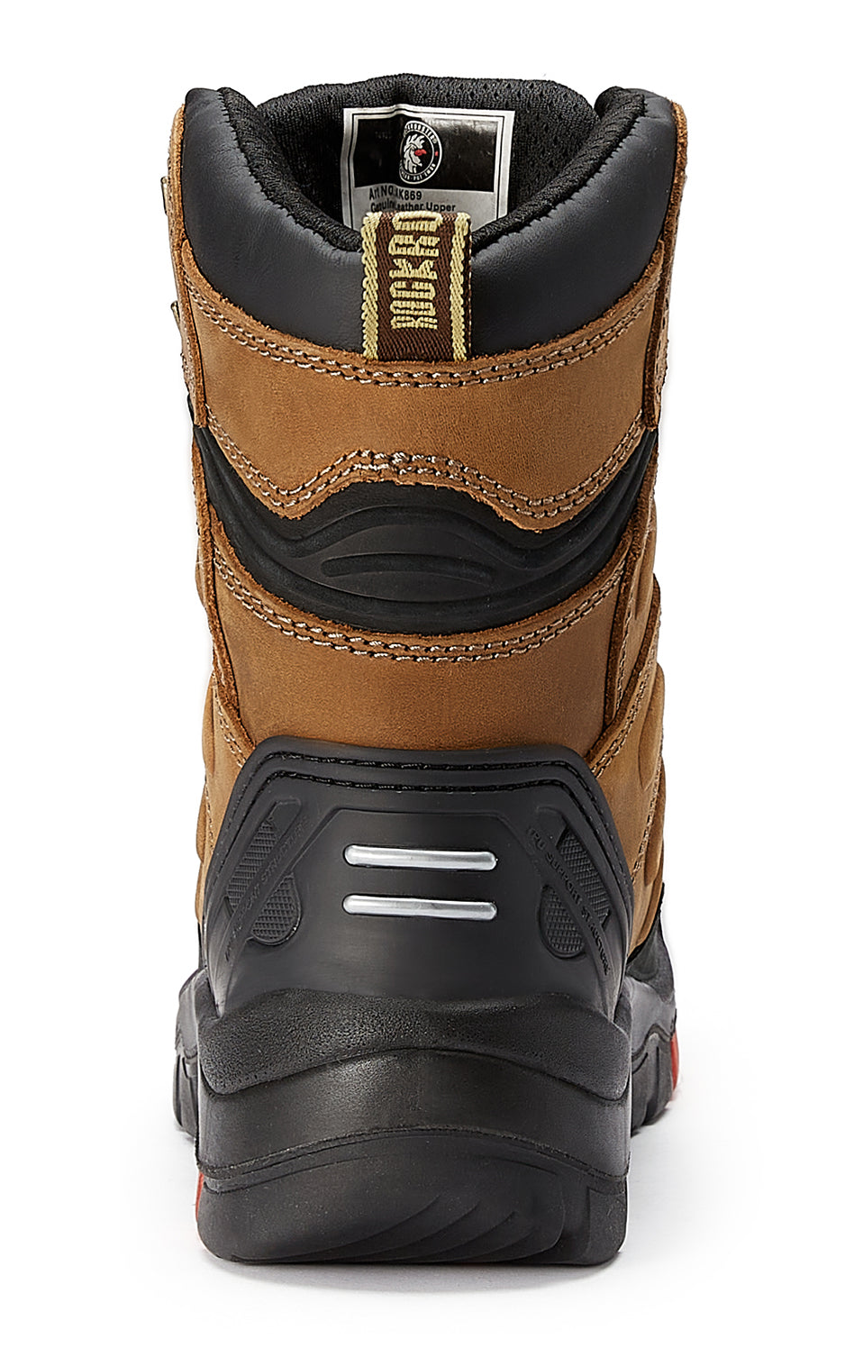 ROCKROOSTER Woodland Mens 8 inch Brown Work Boots, Composite Toe,
