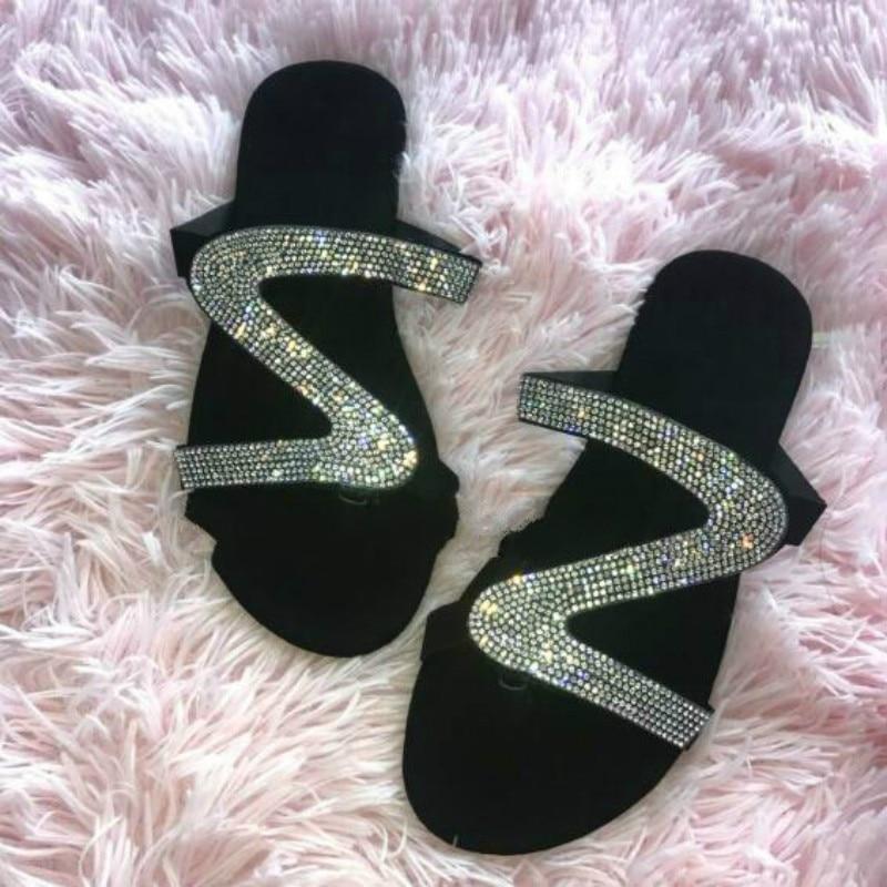 2021 Bling Bling Slides Womens Slippers for Summer Beach