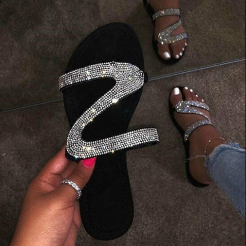 2021 Bling Bling Slides Womens Slippers for Summer Beach