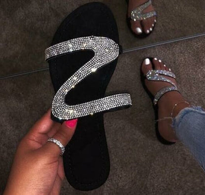 2021 Bling Bling Slides Womens Slippers for Summer Beach