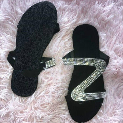 2021 Bling Bling Slides Womens Slippers for Summer Beach