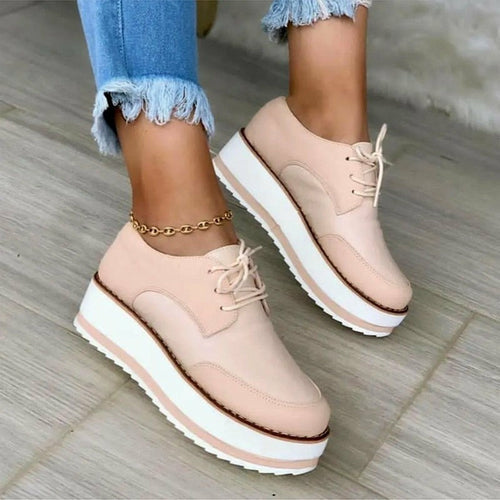 Autumn Womens Vulcanized Shoes Tennis Thick Sole Sneakers