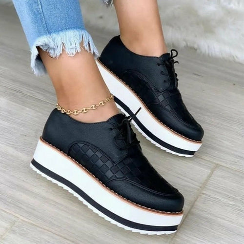 Autumn Womens Vulcanized Shoes Tennis Thick Sole Sneakers
