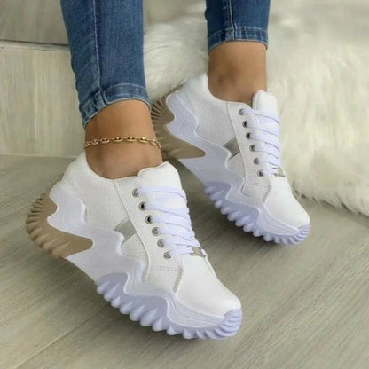 Thick Bottom Canvas Casual Shoes Summer Womens Sneakers