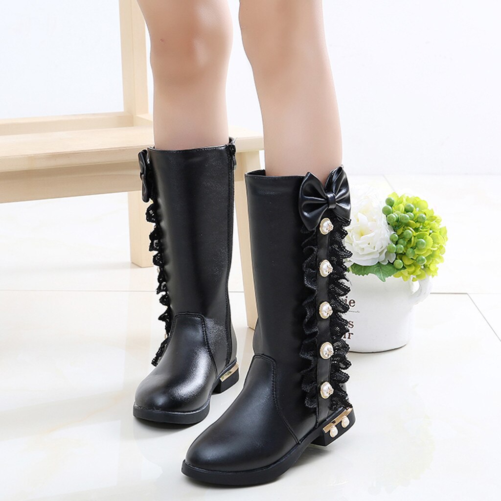 Winter Kids Baby Girls long boots Princess Shoes