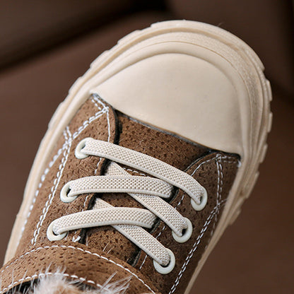 Winter New Kids Casual Sneakers Baby Girls Fur