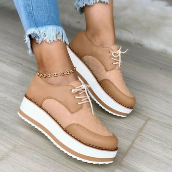 Autumn Womens Vulcanized Shoes Tennis Thick Sole Sneakers