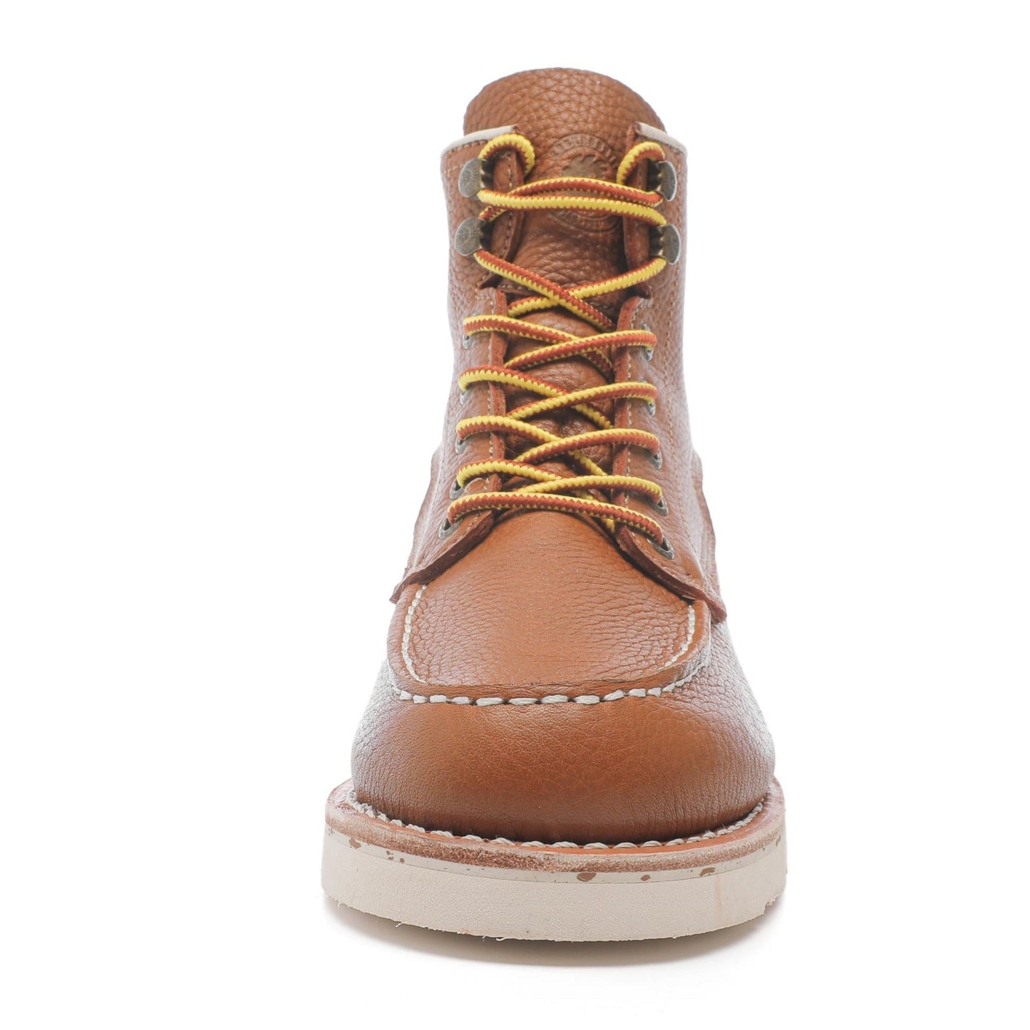 ROCKROOSTER Norwood Mens 6 inch Brown soft toe wedge work boots with